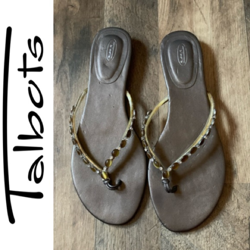 Talbots Beaded Thong Sandals